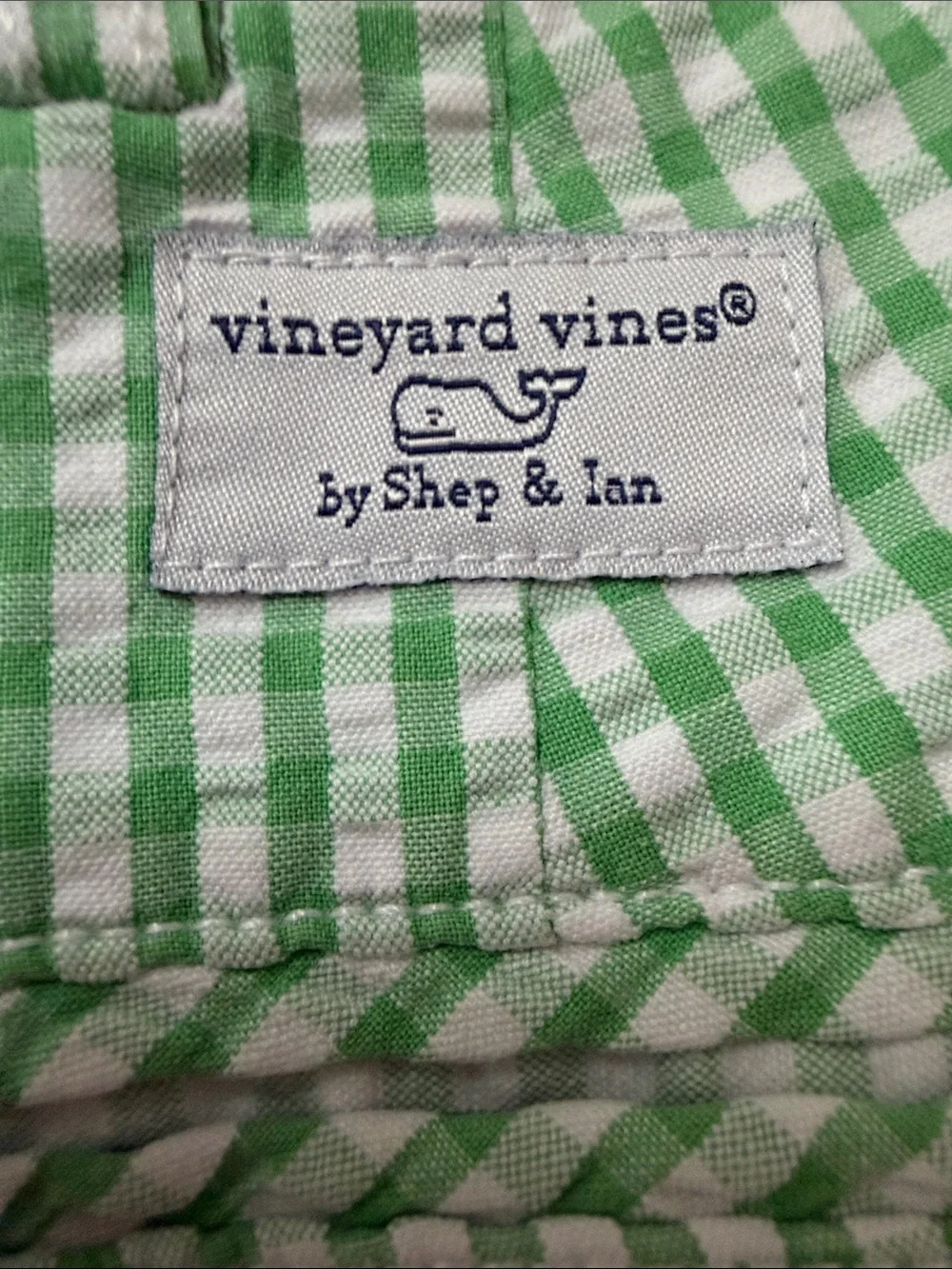 Vineyard Vines Mint Green Gingham Flat-Front Shorts